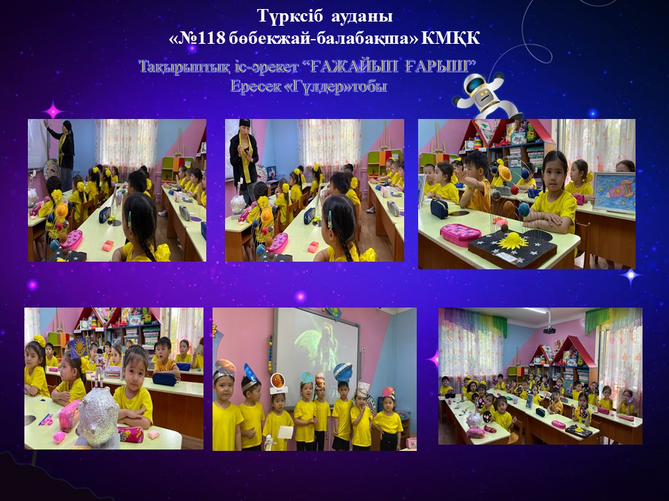 12 Сәуір Ғарыш күні            Көрме        "Ғарыш әлемі"